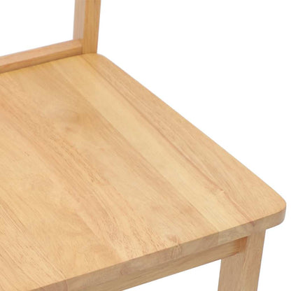 vidaXL Esszimmerstühle 2 Stk. Natur Massivholz Gummibaum