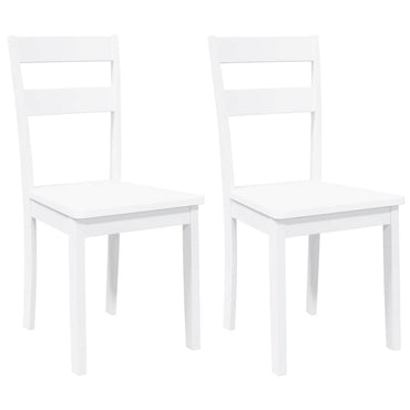vidaXL Chaises de salle à manger 2 pcs Blanc Bois massif d'hévéa
