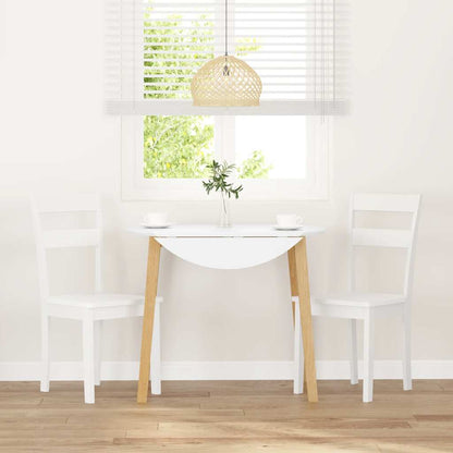 vidaXL Chaises de salle à manger 2 pcs Blanc Bois massif d'hévéa