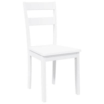 vidaXL Chaises de salle à manger 2 pcs Blanc Bois massif d'hévéa