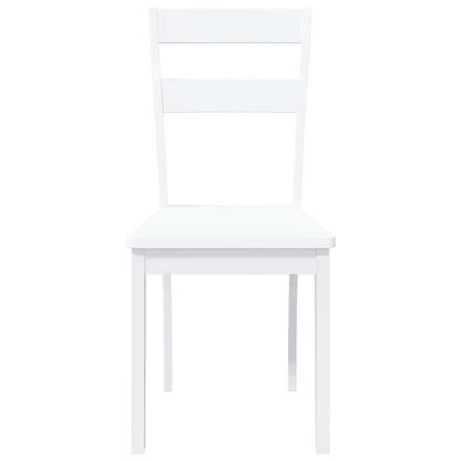 vidaXL Chaises de salle à manger 2 pcs Blanc Bois massif d'hévéa