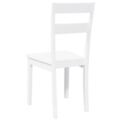 vidaXL Chaises de salle à manger 2 pcs Blanc Bois massif d'hévéa