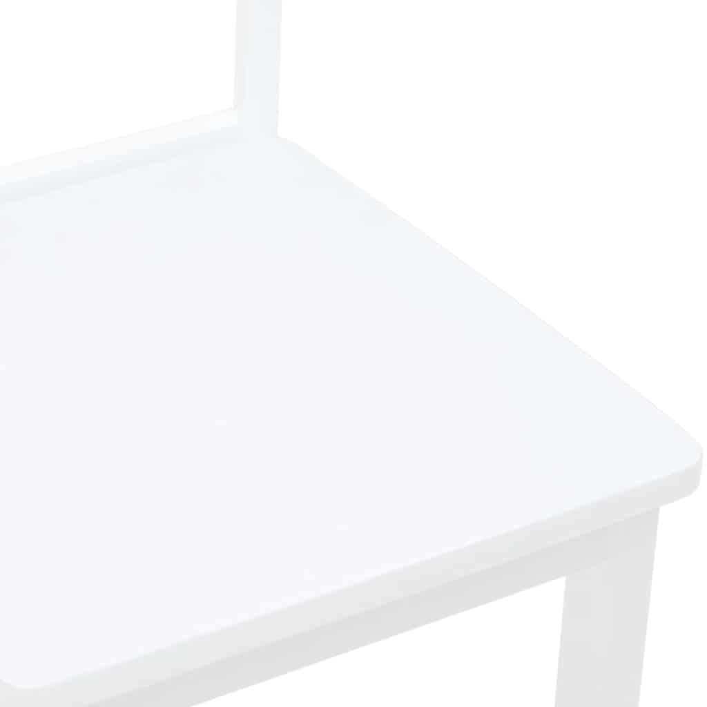 vidaXL Chaises de salle à manger 2 pcs Blanc Bois massif d'hévéa