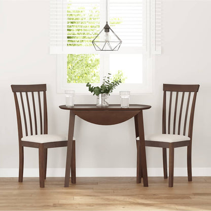 vidaXL Chaises de salle à manger avec coussins 2 pcs Marron Bois d'hévéa massif