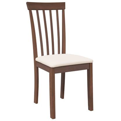 vidaXL Chaises de salle à manger avec coussins 2 pcs Marron Bois d'hévéa massif