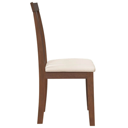 vidaXL Chaises de salle à manger avec coussins 2 pcs Marron Bois d'hévéa massif