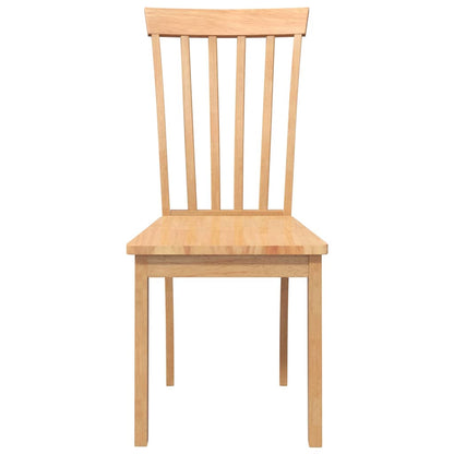 vidaXL Chaises de salle à manger 2 pcs Bois massif hévéa naturel