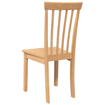 vidaXL Chaises de salle à manger 2 pcs Bois massif hévéa naturel