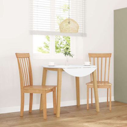 vidaXL Chaises de salle à manger 2 pcs Bois massif hévéa naturel