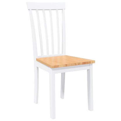 vidaXL Chaises de salle à manger 2 pcs Blanc Bois massif d'hévéa