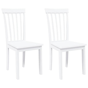 vidaXL Chaises de salle à manger 2 pcs Blanc Bois massif d'hévéa