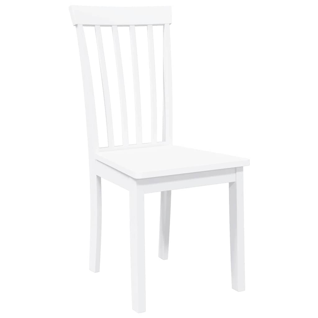 vidaXL Chaises de salle à manger 2 pcs Blanc Bois massif d'hévéa