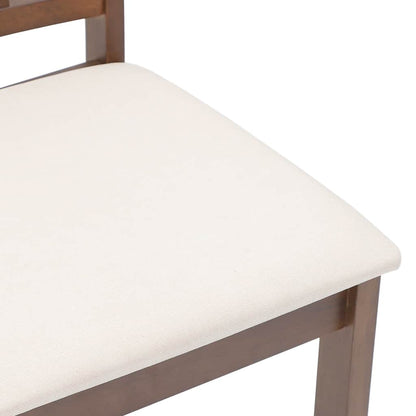 vidaXL Chaises de salle à manger avec coussins 2 pcs Marron Bois d'hévéa massif