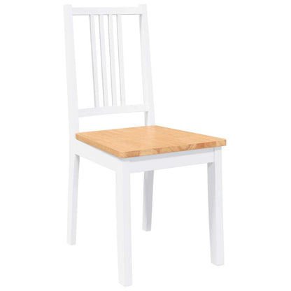 vidaXL Chaises de salle à manger 2 pcs Blanc Bois massif d'hévéa