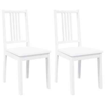 vidaXL Chaises de salle à manger 2 pcs Blanc Bois massif d'hévéa