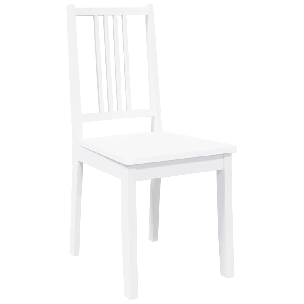 vidaXL Chaises de salle à manger 2 pcs Blanc Bois massif d'hévéa
