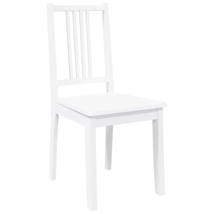 vidaXL Chaises de salle à manger 2 pcs Blanc Bois massif d'hévéa