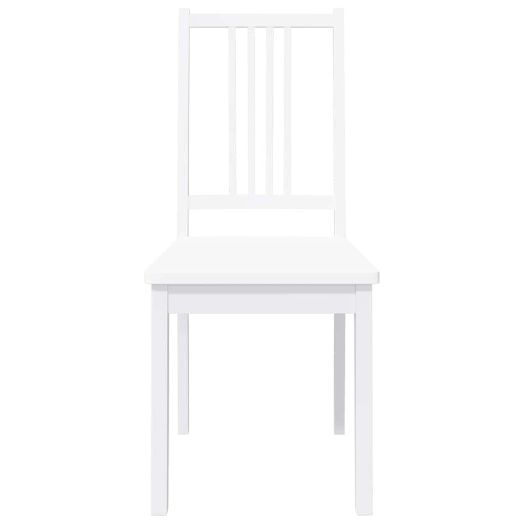 vidaXL Chaises de salle à manger 2 pcs Blanc Bois massif d'hévéa