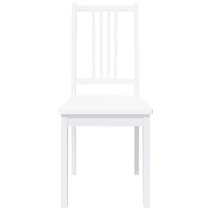 vidaXL Chaises de salle à manger 2 pcs Blanc Bois massif d'hévéa