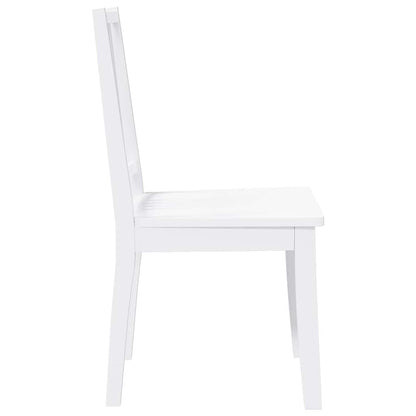 vidaXL Chaises de salle à manger 2 pcs Blanc Bois massif d'hévéa