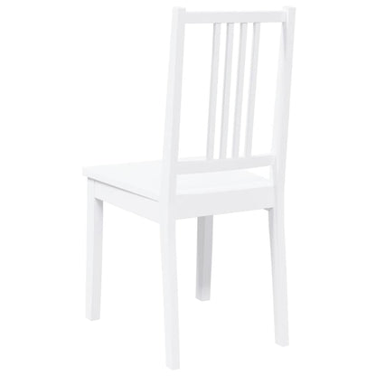 vidaXL Chaises de salle à manger 2 pcs Blanc Bois massif d'hévéa