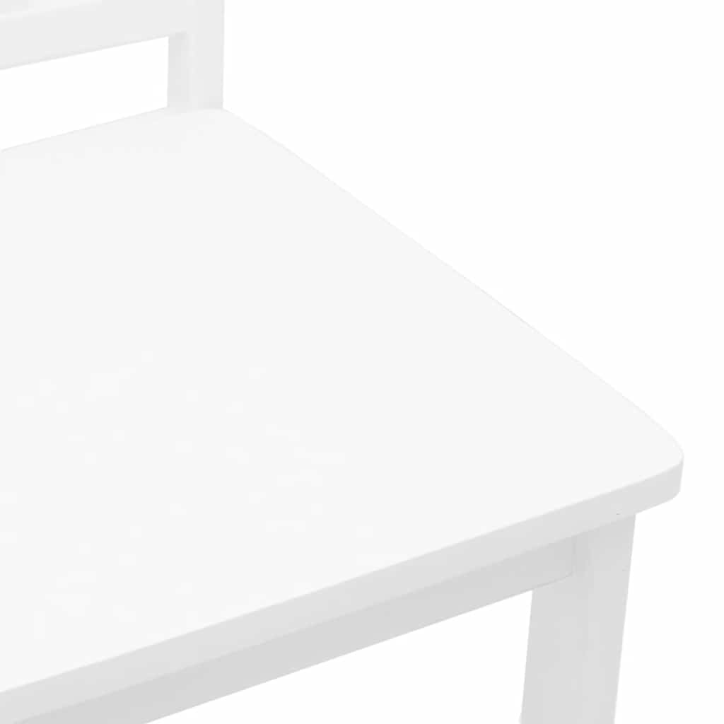 vidaXL Chaises de salle à manger 2 pcs Blanc Bois massif d'hévéa