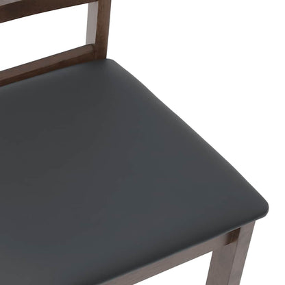 vidaXL Chaises de salle à manger avec coussins 2 pcs Marron Bois d'hévéa massif