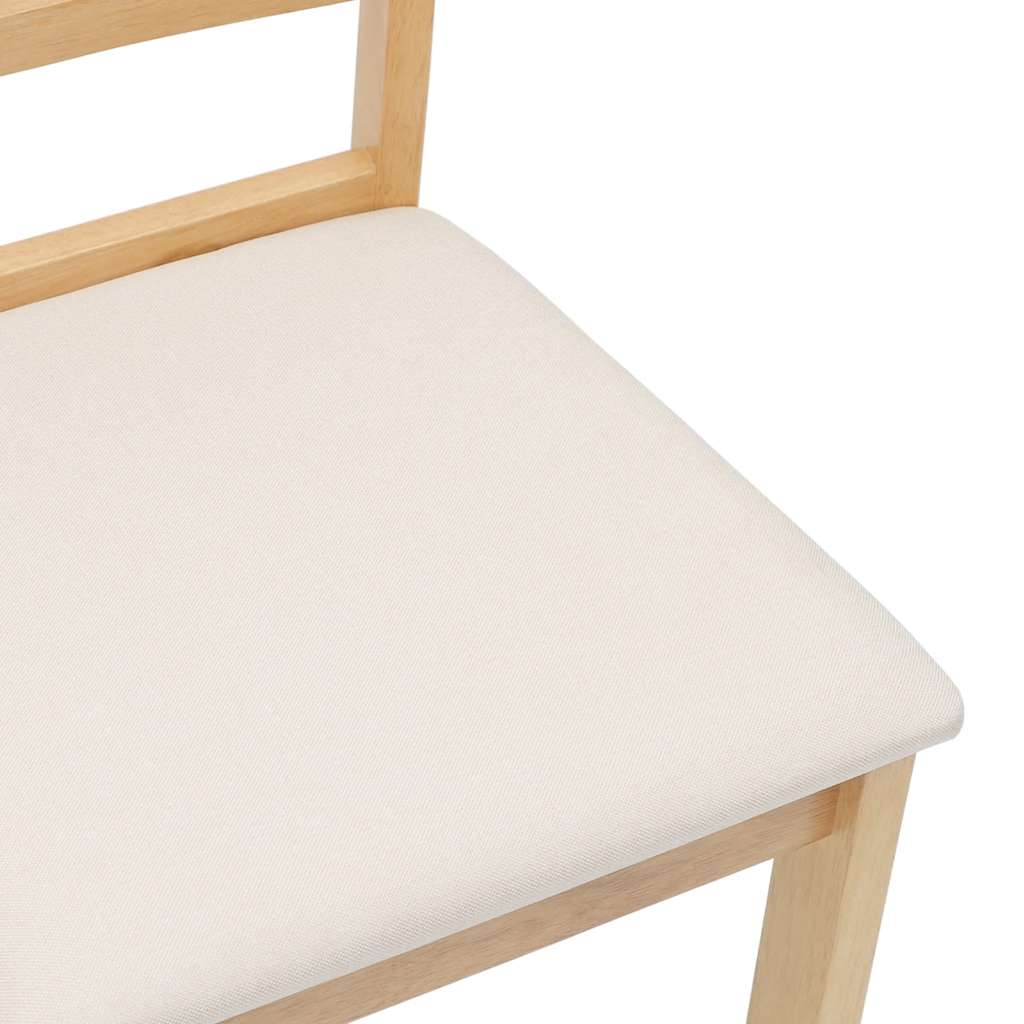 vidaXL Esszimmerstühle mit Kissen 2 Stk. Massivholz Gummibaum