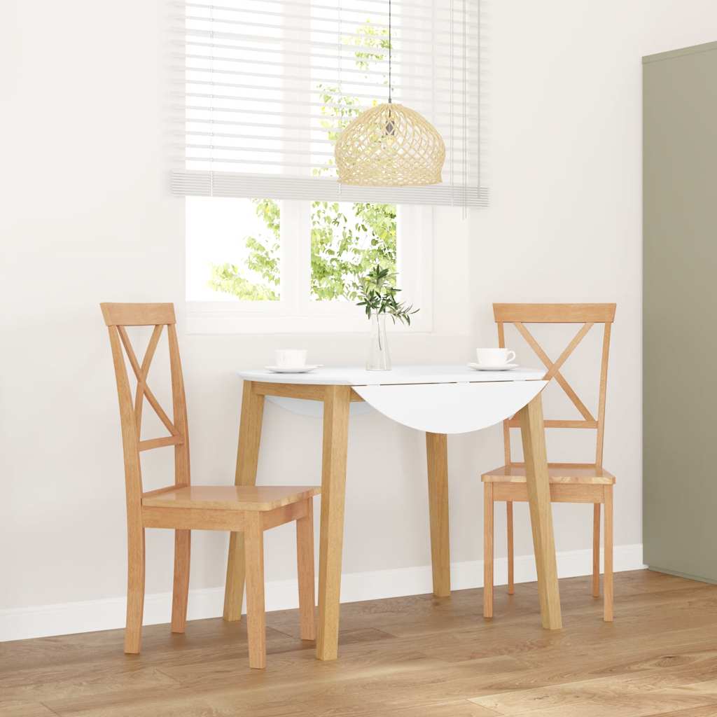 Esszimmerstühle 2 Stk. Massivholz Gummibaum