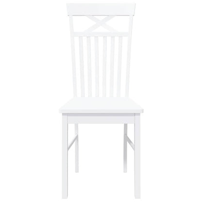 vidaXL Chaises de salle à manger 2 pcs Blanc Bois massif d'hévéa