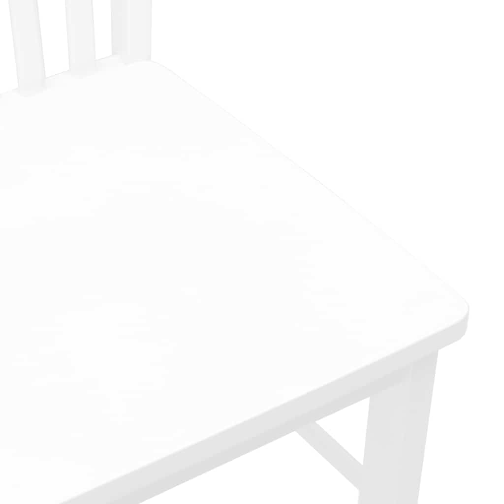 vidaXL Chaises de salle à manger 2 pcs Blanc Bois massif d'hévéa