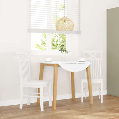vidaXL Chaises de salle à manger 2 pcs Blanc Bois massif d'hévéa