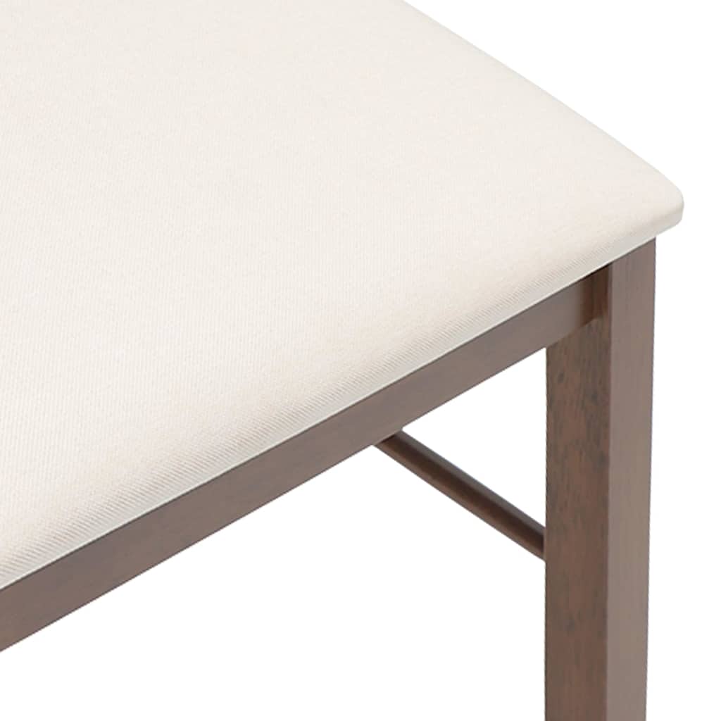 vidaXL Chaises de salle à manger avec coussins 2 pcs Marron Bois d'hévéa massif