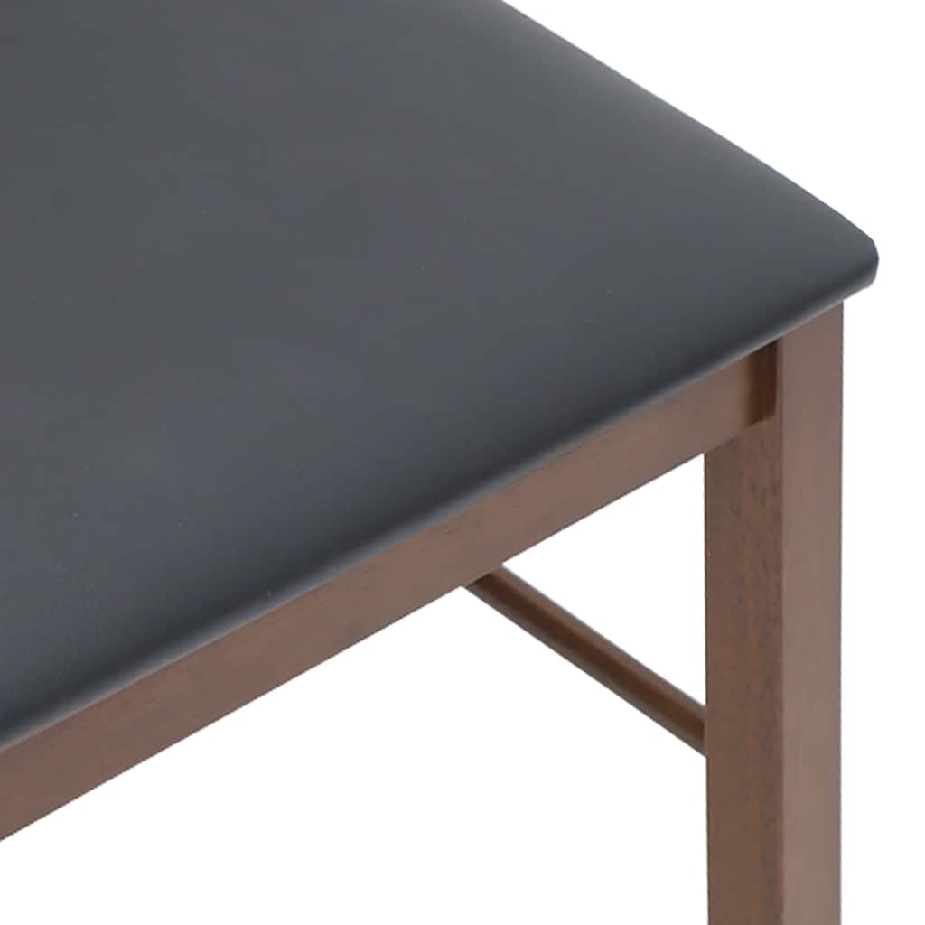 vidaXL Chaises de salle à manger avec coussins 2 pcs Marron Bois d'hévéa massif