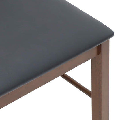 vidaXL Chaises de salle à manger avec coussins 2 pcs Marron Bois d'hévéa massif