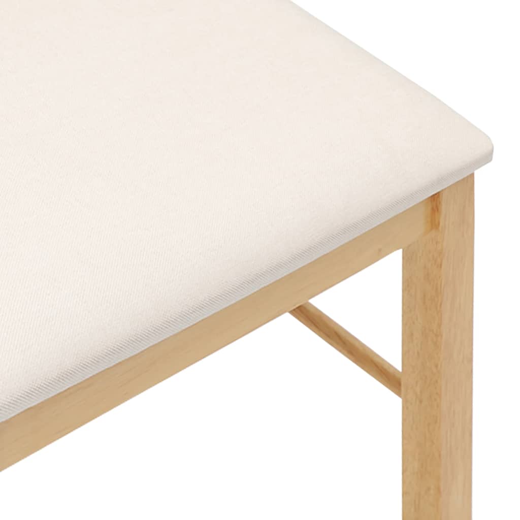 vidaXL Esszimmerstühle mit Kissen 2 Stk. Massivholz Gummibaum