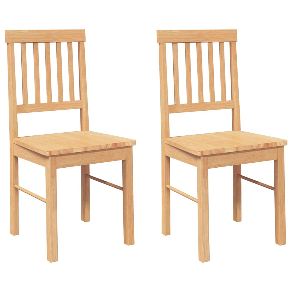 vidaXL Chaises de salle à manger 2 pcs Bois d'hévéa massif