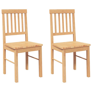 vidaXL Chaises de salle à manger 2 pcs Bois d'hévéa massif