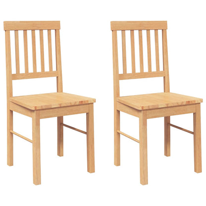 vidaXL Chaises de salle à manger 2 pcs Bois d'hévéa massif