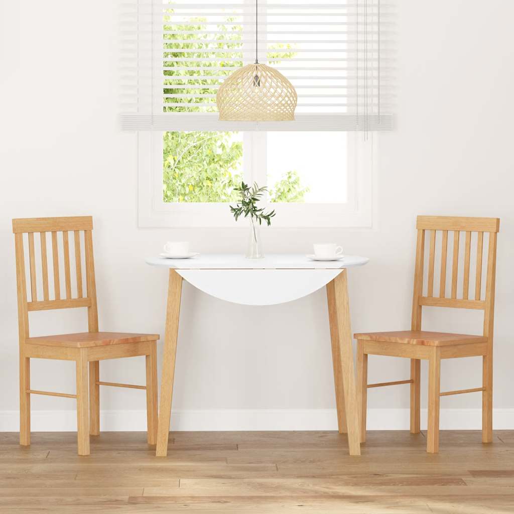 vidaXL Chaises de salle à manger 2 pcs Bois d'hévéa massif
