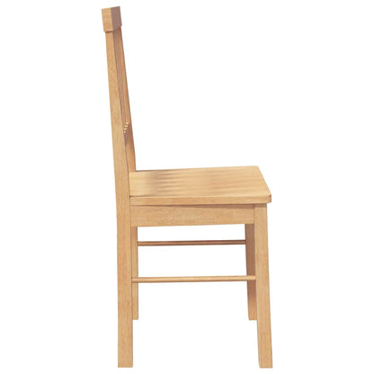 vidaXL Chaises de salle à manger 2 pcs Bois d'hévéa massif