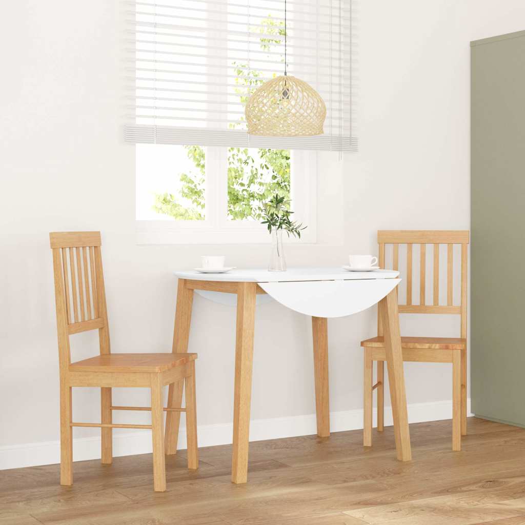 vidaXL Chaises de salle à manger 2 pcs Bois d'hévéa massif
