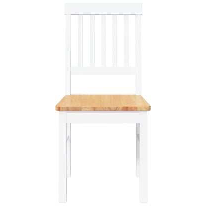 vidaXL Chaises de salle à manger 2 pcs Blanc Bois massif d'hévéa