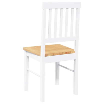 vidaXL Chaises de salle à manger 2 pcs Blanc Bois massif d'hévéa