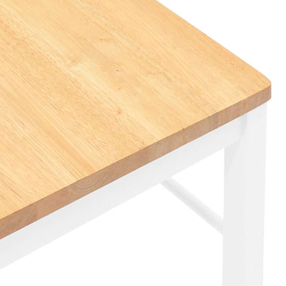 vidaXL Chaises de salle à manger 2 pcs Blanc Bois massif d'hévéa