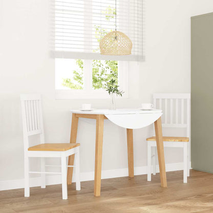 vidaXL Chaises de salle à manger 2 pcs Blanc Bois massif d'hévéa