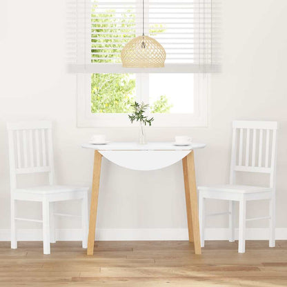 vidaXL Chaises de salle à manger 2 pcs Blanc Bois massif d'hévéa