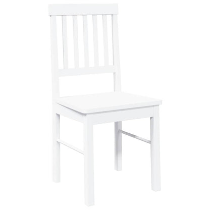 vidaXL Chaises de salle à manger 2 pcs Blanc Bois massif d'hévéa