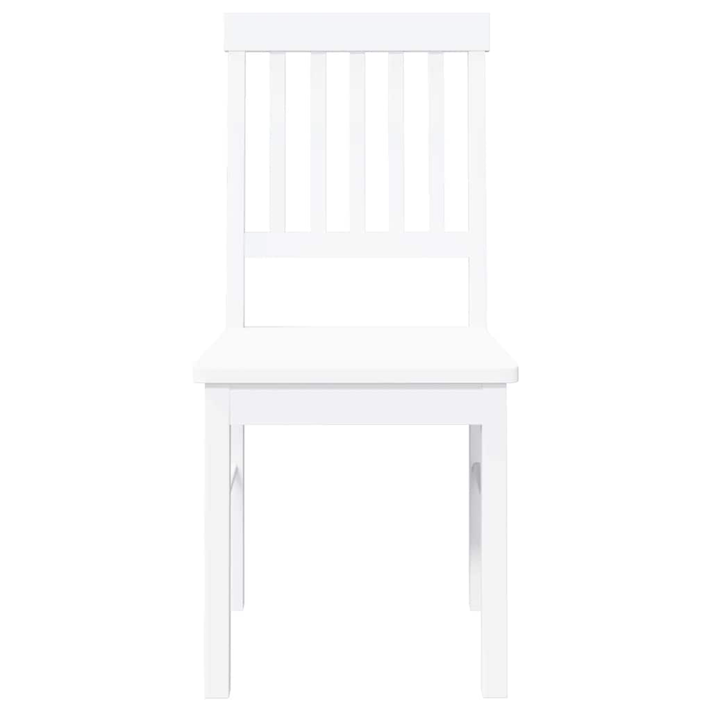 vidaXL Chaises de salle à manger 2 pcs Blanc Bois massif d'hévéa