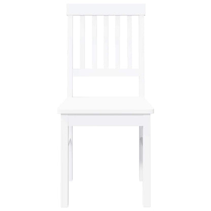 vidaXL Chaises de salle à manger 2 pcs Blanc Bois massif d'hévéa